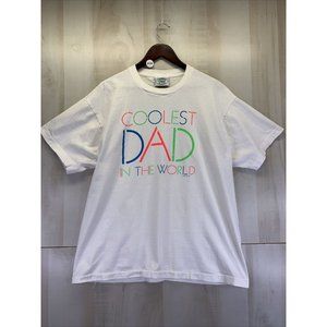 Vintage 1988 Coolest Dad In the World Single Stitch Mens T Shirt XL-8106